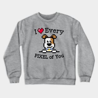 Pixelated jack russell terrier puppy with Inspirational quote Crewneck Sweatshirt